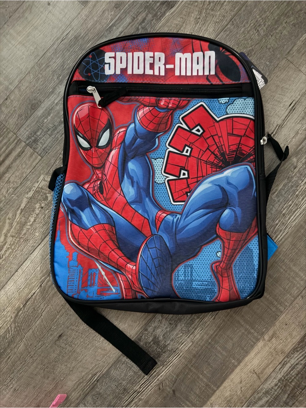 Spiderman Red and Blue Graphic Backpack for Men
